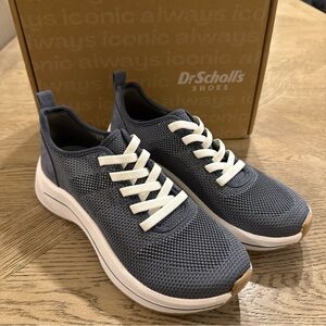 Dr. Scholl's Wannabe Knit Women's Oxide Blue Sneakers NW/OB 7.5M